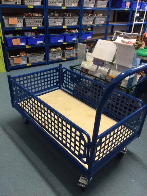 The trolley that 5and3 donated to the East Grinstead Foodbank