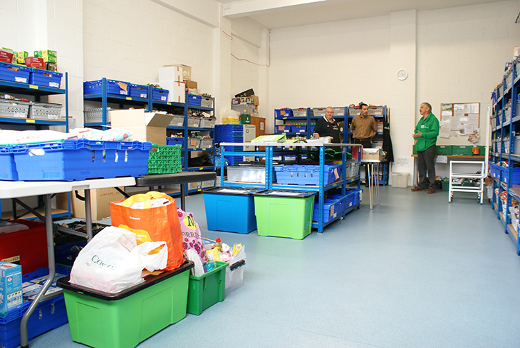 The Foodbank East Grinstead warehouse and storage management