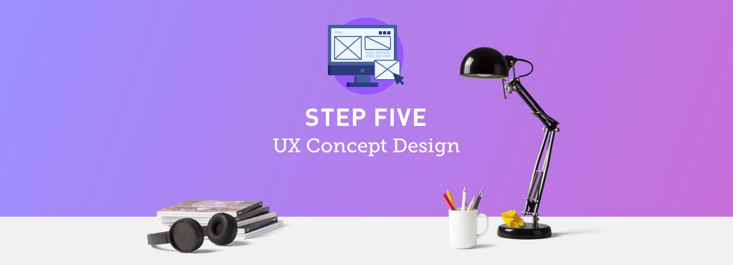 Website design process step five: UX concept design