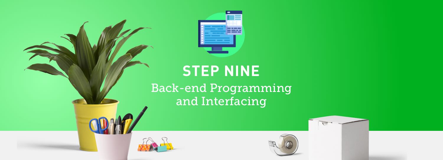 Website design process step nine: Back-end programming and interfacing