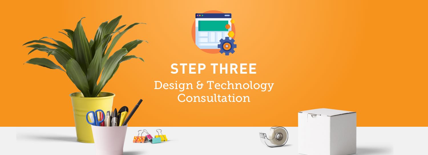 Website design process step three: Design and technology consultation