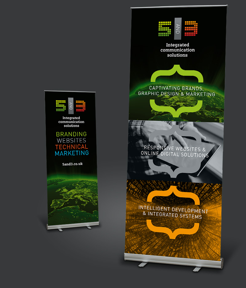 5and3 pull up banner design East Grinstead