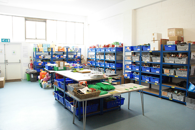 The Foodbank East Grinstead warehouse and storage management