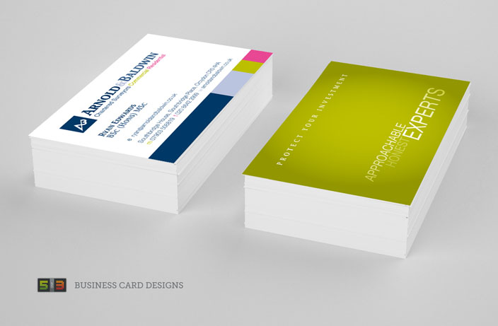Arnold & Baldwin Chartered Surveyors business cards