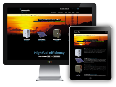Controllis responsive website - Desktop and Tablet