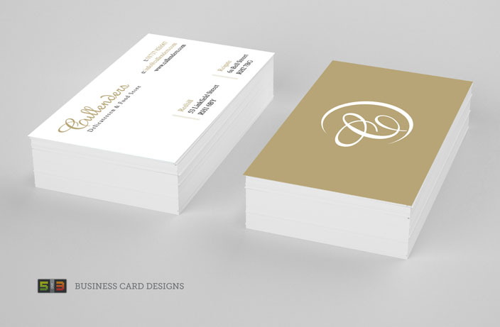 Cullenders Delicatessen business cards