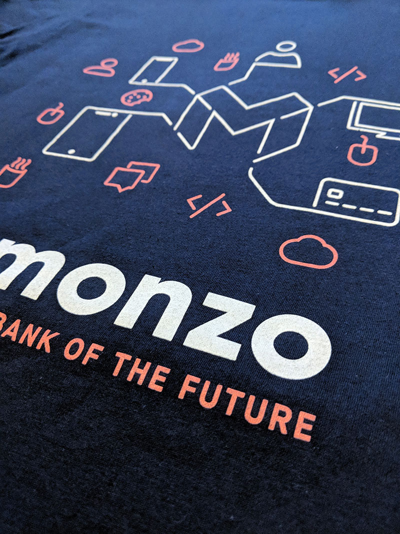 monzo winning t-shirt deisgn by Shea Lavington 5and3