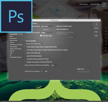 Adobe Photoshop file extensions are missing