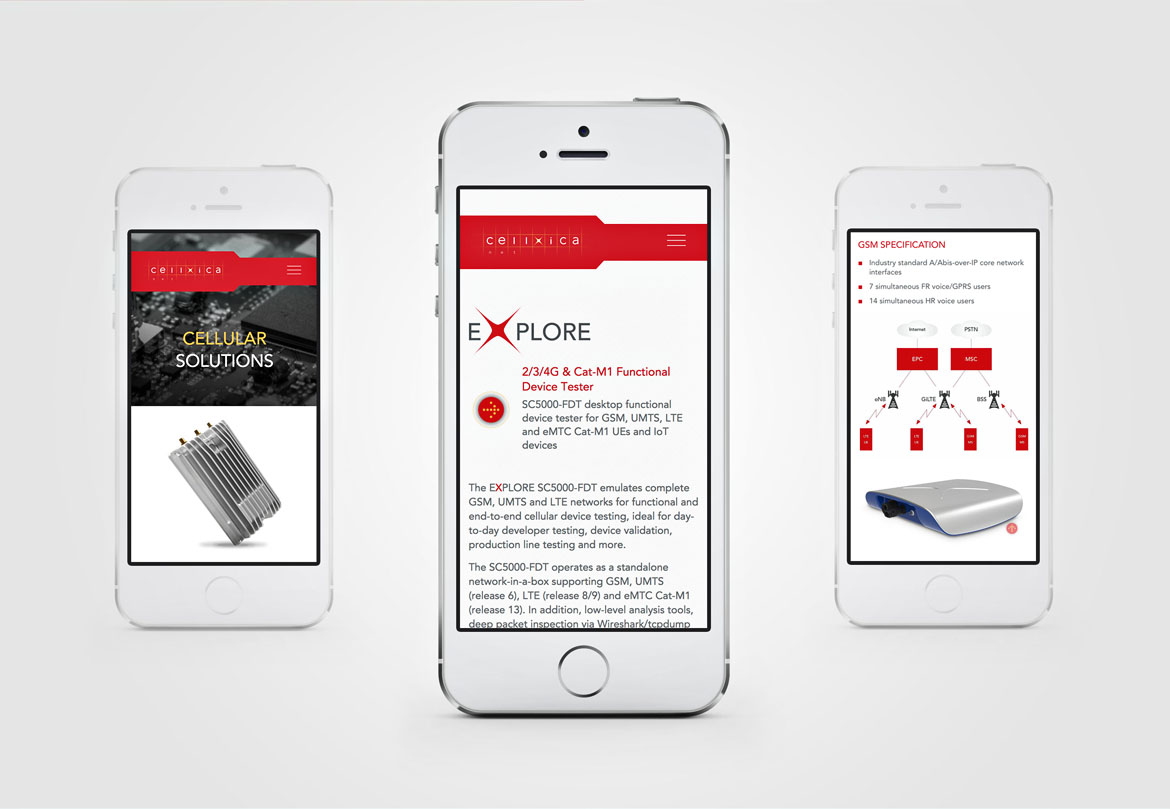 mobile web design for cellxica innovative radio and cellular solutions