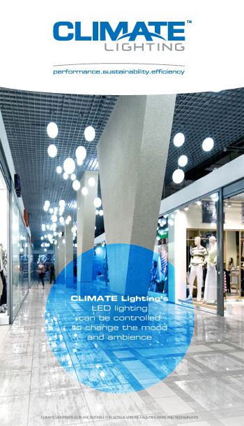 Creative branding, brochure and website solution for global LED company Climate Lighting