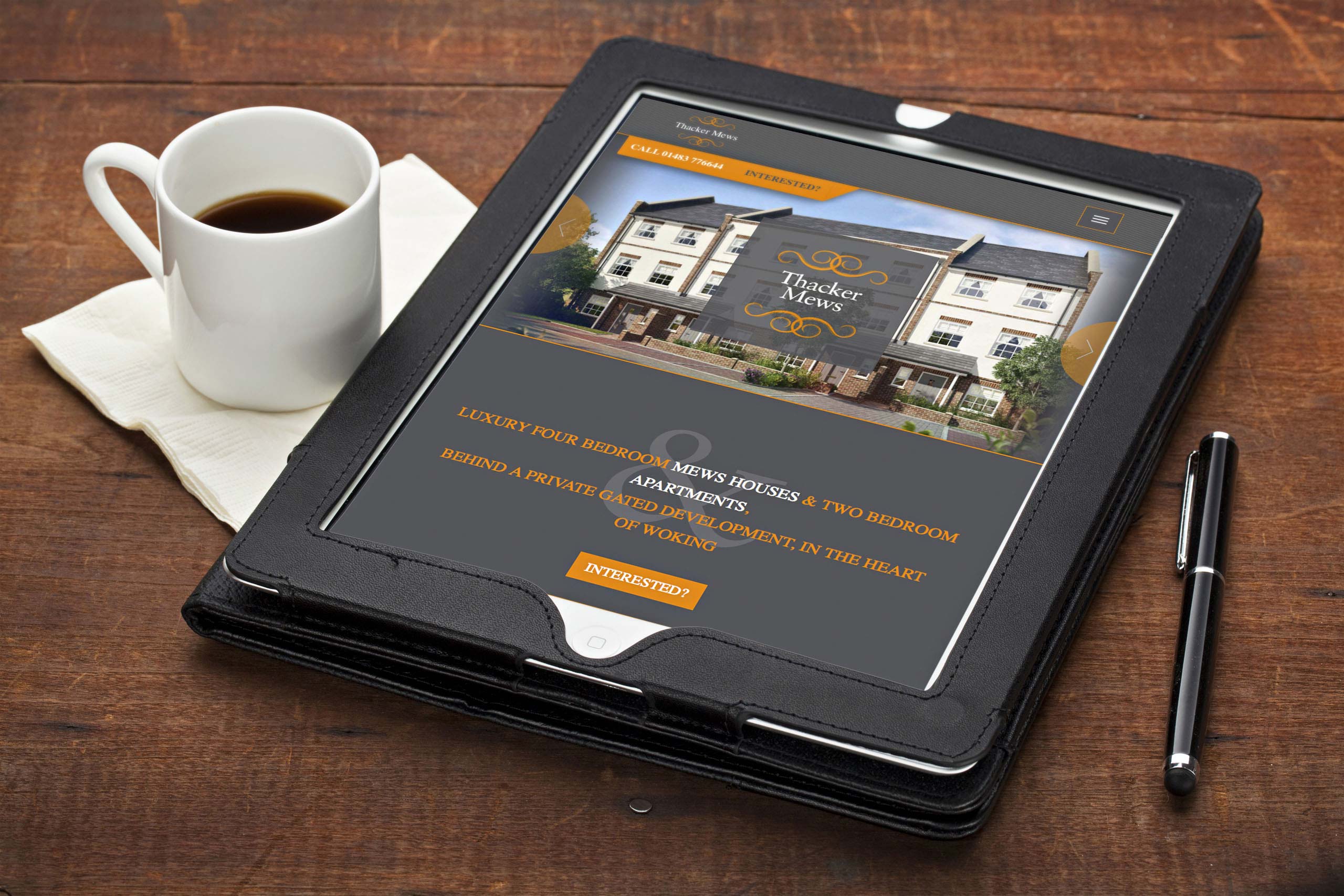 Responsive website design for luxury mews houses and apartments, Surrey