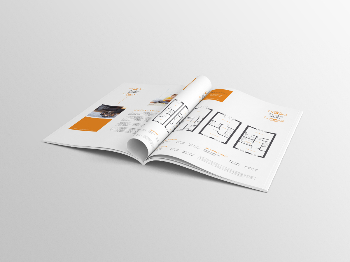 Property sales brochure design for luxury mews houses and apartments