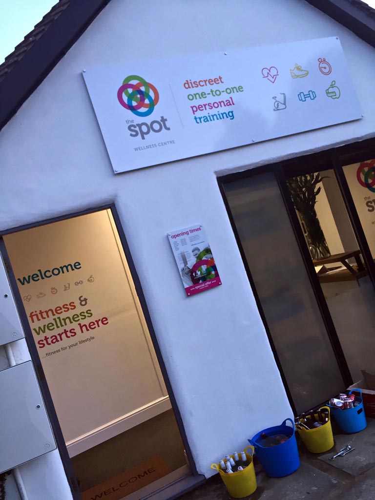 Exterior signage design for Fitness centre and gym East Grinstread
