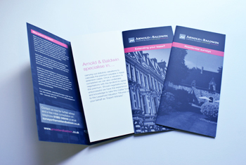 6 page leaflet design for lease extensions and residential building surveys