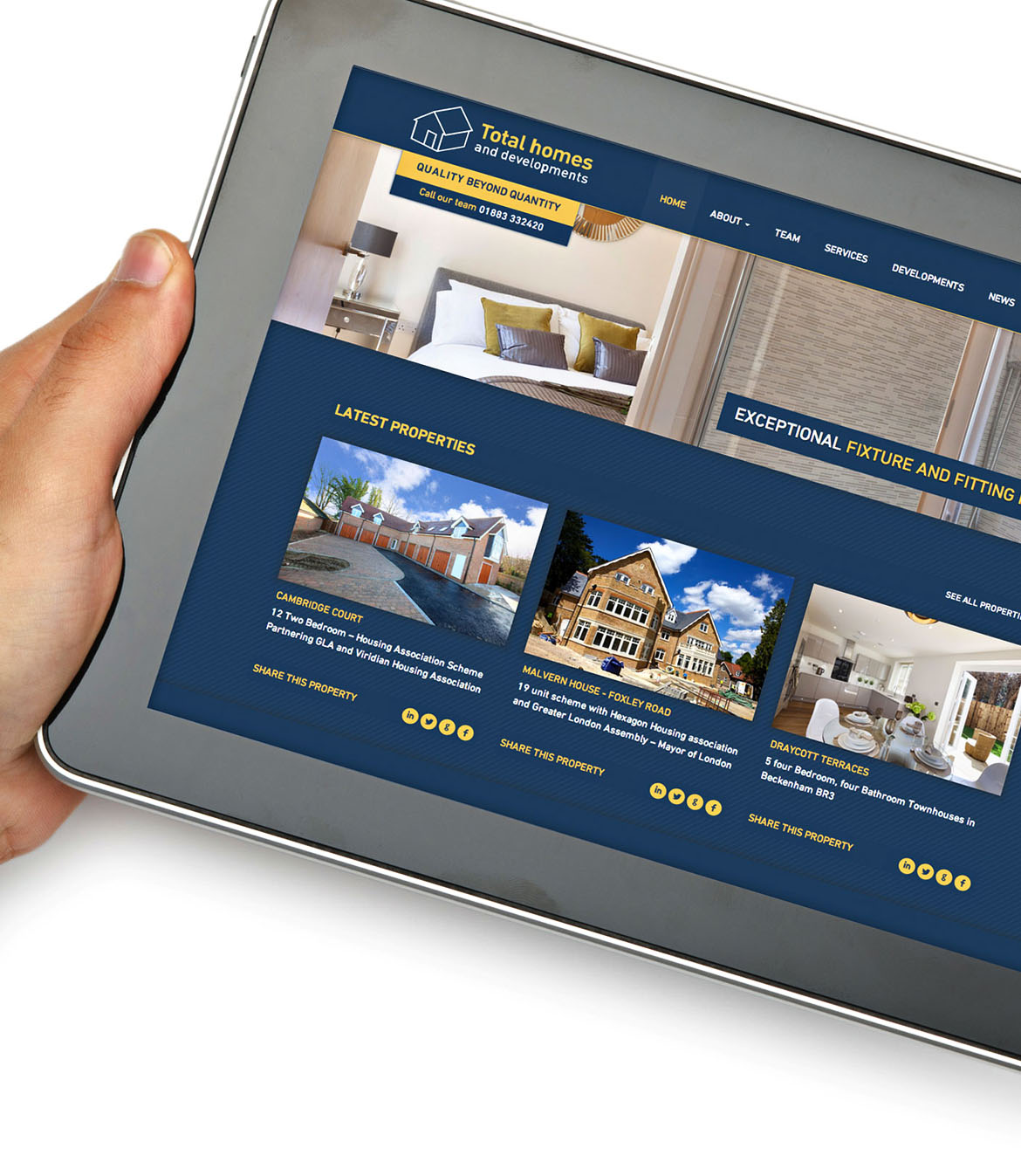Website design and development for property developer