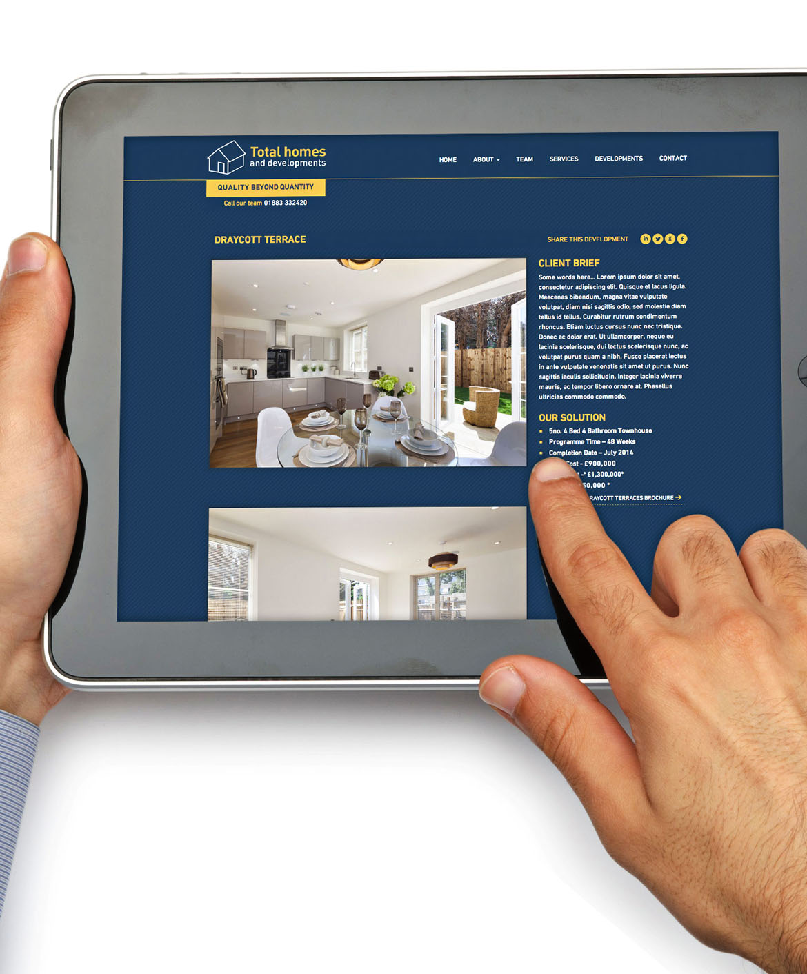 Website design and development for property developer by 5and3